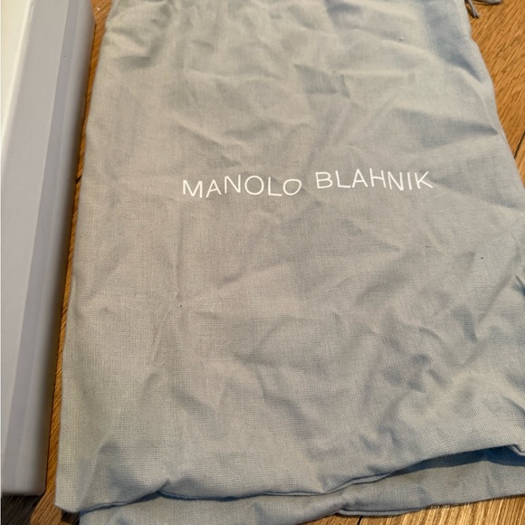 Manolo Blahnik Black Flats with Silver Embellishments - Picture 4 of 5